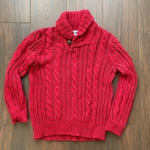 Sweater - Cable Knit Shawl-collar Pullover